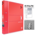  KCK Play 2D Ring File with Frontview Pocket FI8332, A4 (Red)