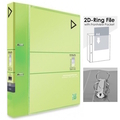 KCK Play 2D Ring File with Frontview Pocket FI8332, A4 (Lime)