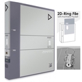  KCK Play 2D Ring File with Frontview Pocket FI8332, A4 (Grey)