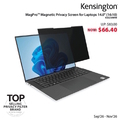  MEGA SALES - KENSINGTON MagPro&trade; Laptop Privacy Screen With Magnetic Strip- (16:10)- 14"&nbsp;, K55254WW