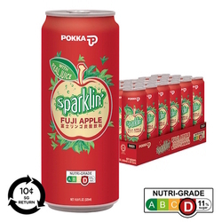  POKKA Sparkling Fuji Apple Juice, 325ml x 24's (BCRS)