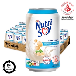  F&N Nutrisoy Soya Milk Can Drink, 300ml x 24's (BCRS)