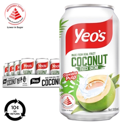  YEO'S Coconut Juice Drink, 300ml x 24's (with Pulp) (BCRS)
