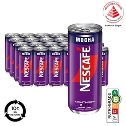  NESCAFE Low Fat Milk Coffee Can Drink - Mocha, 240ml x 24's (BCRS)