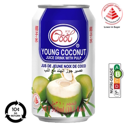  ICE COOL Young Coconut Juice Drink, 310ml x 24's (with Pulp) (BCRS)
