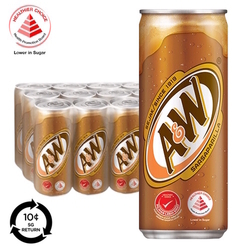  A&W Root Beer Can Drink, 320ml x 12's (BCRS)
