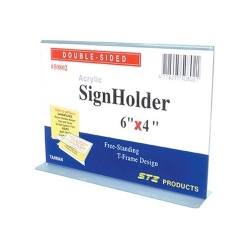  STZ Horizontal Acrylic  Sign Holder, 6x4”