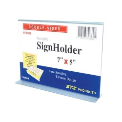  STZ Horizontal Acrylic  Sign Holder, 7x5”