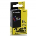  CASIO EZ-Labelling Tape 6mm (Black on Yellow)