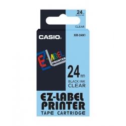  CASIO EZ-Labelling Tape 24mm (Black on Clear)