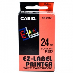  CASIO EZ-Labelling Tape 24mm (Black on Red)