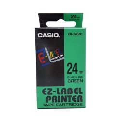  CASIO EZ-Labelling Tape 24mm (Black on Green)