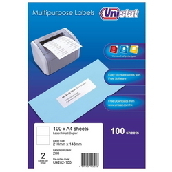  UNISTAT White Label, 210mmx148mm x 200's