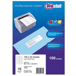  UNISTAT White Label, 99.1x33.8mm x 1600's