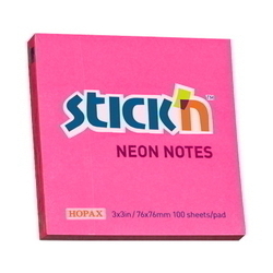  HOPAX Regular Notes Neon 21165 3" x 3" (Magenta)