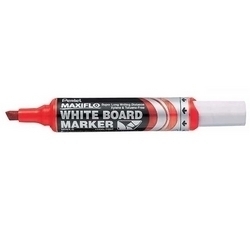 PENTEL Maxiflo Whiteboard Marker, Chisel (Rd)