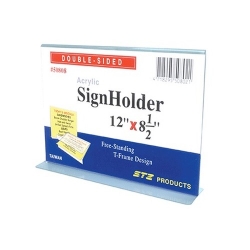  STZ Horizontal Acrylic  Sign Holder 12x8.5”