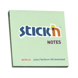  HOPAX Regular Notes Pastel 21150 3" x 3",100Shts (Green)