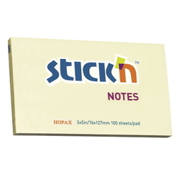  HOPAX Regular Notes Pastel 21009 3" x 5",100Shts (Yellow)