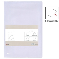  POP BAZIC C-Shape PVC Folder, A4 10s (Trans.)
