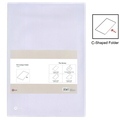  POP BAZIC C-Shape PVC Folder, F4 10s (Trans.)