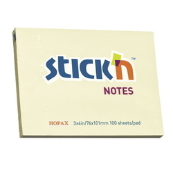  HOPAX Regular Notes Pastel 21008 3" x 4",100Shts (Yellow)