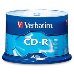  VERBATIM CD-Recordable 52X, Spindle 50's