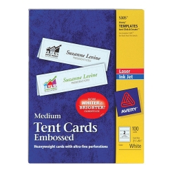  AVERY Tent Card 5305, 2.5'' x 8.5'' 100's