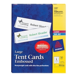  AVERY Tent Card 5309, 3.5'' x 11'' 50's