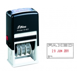  SHINY Self-Ink Dater Stamp S403 "FAXED with Date"