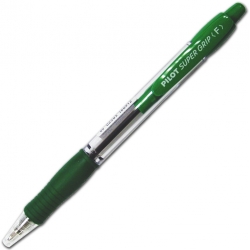  PILOT Super Grip Ball Pen 10R, 0.7mm (Green)
