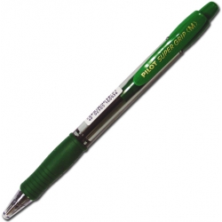  PILOT Super Grip Ball Pen 10R, 1.0mm  (Green)