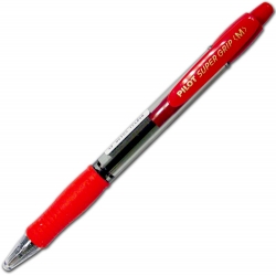  PILOT Super Grip Retractable Ballpoint Pen BPGP-10R-M, 1.0mm (Red)