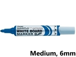  PENTEL Maxiflo Whiteboard Marker, Bullet (Blu)