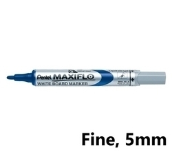  PENTEL Maxiflo Whiteboard Marker, Bullet (Blu)