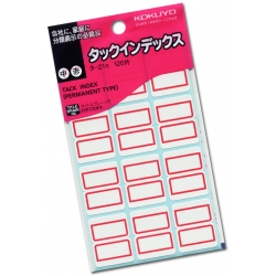  KOKUYO Index Label, 23mm x 29mm (Red)