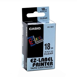  CASIO EZ-Labelling Tape 18mm (Black on Clear)
