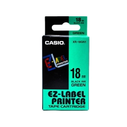  CASIO EZ-Labelling Tape 18mm (Black on Green)