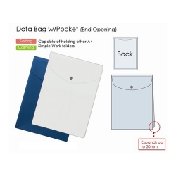  PLUS Gusseted Data Bag, Potrait (Blue)