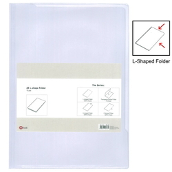  POP BAZIC L-Shape PVC Folder, A4 10s (Trans.)