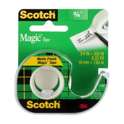  SCOTCH Magic Tape w/Dispenser, 19mmx7.62m