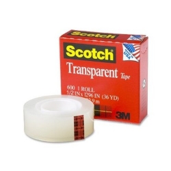  SCOTCH Transparent Tape 600, 1/2' 'x 36yds