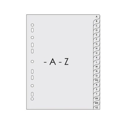  SUREMARK PP Index Divider Grey A4 SQ-7226, 1 Set (A-Z)