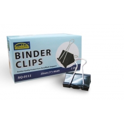 SUREMARK Black Binder Clip SQ111, 25mm 12's