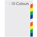 SUREMARK PP Index Divider Colour A4 SQ-7010, 1 Set (10 Colours) SUREMARK PP Index Divider Colour A4 SQ-7010, 1 Set (10 Colours)