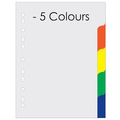 SUREMARK PP Index Divider Colour A4 SQ-7005, 1 Set (5 Colours) SUREMARK PP Index Divider Colour A4 SQ-7005, 1 Set (5 Colours)