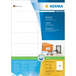  HERMA White Label 4674,  105x42mm x 1400's